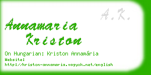 annamaria kriston business card